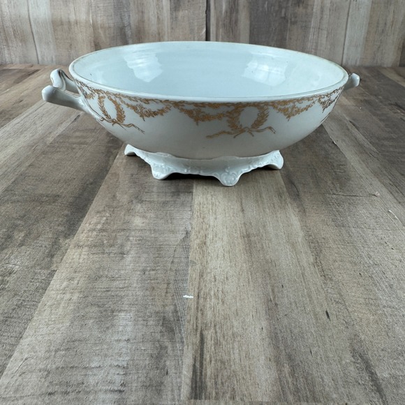 Antique O&EG Royal Austria Hand Painted Porcelain‎ Footed Bowl 8" - Picture 1 of 7